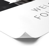 4e verjaardag hart foto welkom teken poster (Hoek)