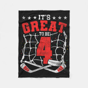 4e verjaardag Hockeyliefhebbers Het is geweldig om Fleece Deken