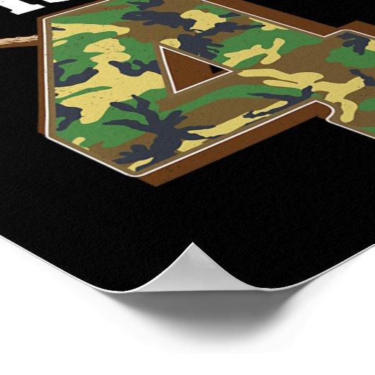 4e verjaardag jacht herten 4 jaar oud jager poster (Hoek)