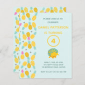 4e verjaardag Jongen verjaardagskaart (Voorkant / Achterkant)