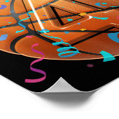 4e Verjaardag Jongen Vier 4 Jaar Oude Basketbal Sp Poster (Hoek)