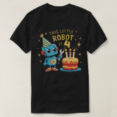 4e Verjaardag Jongens 4 Jaar Oude Robotica Robot 4 T-shirt (Design voorkant)