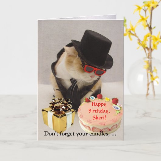 4e verjaardag juli kaart (Gele Bloem)