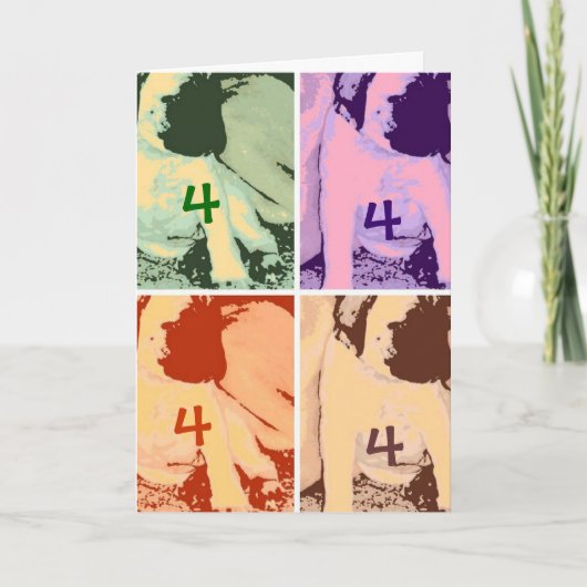 4e verjaardag kaart (Voorkant)