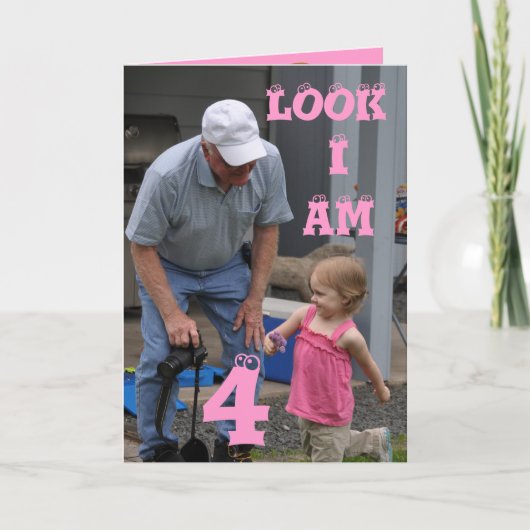 4e verjaardag kaart (Voorkant)