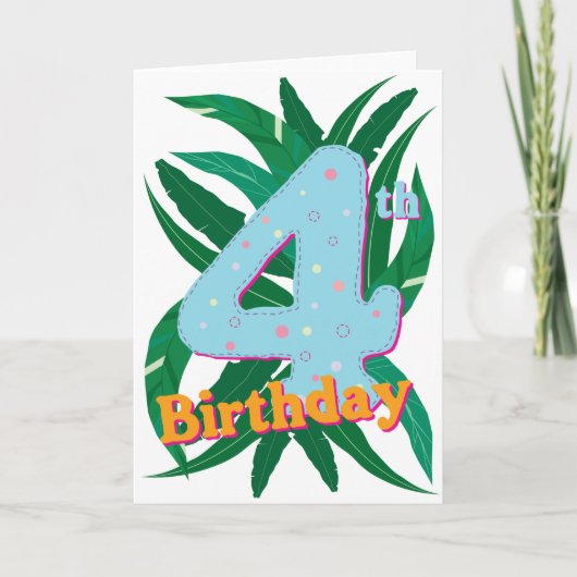 4e verjaardag kaart (Voorkant)