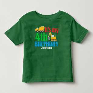 4e verjaardag Kinder Bouwwagenpartij Shirts