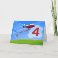 4e verjaardag, kleinzoon, rood vliegtuig