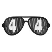 4E VERJAARDAG leeftijd 4 PARTY kinder ZONNEBRIL (Voorkant)