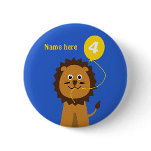 4e verjaardag leeuw voeg de naam blauw toe