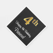 4e verjaardag ~ Luxurieuze Faux Gold-look # Servet (Hoek)