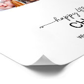 4e verjaardag Nummer 4 fotocollage aangepaste foto Poster (Hoek)