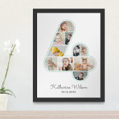 4e verjaardag nummer 4 fotocollage Kinder kinderka Poster
