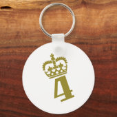 4e verjaardag - nummer - vier sleutelhanger (Voorkant)