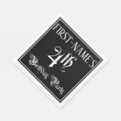 4e verjaardag Partij - Fancy Manuscript + de Naam Servet (Hoek)