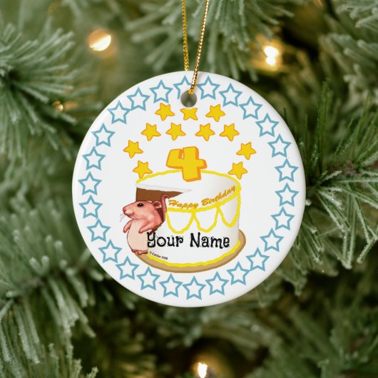 4e Verjaardag Party Muis Verjaardag ornamenten (Boom)