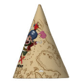 4e verjaardag Pirate Treasure Kaart Feesthoedjes (Rechts)