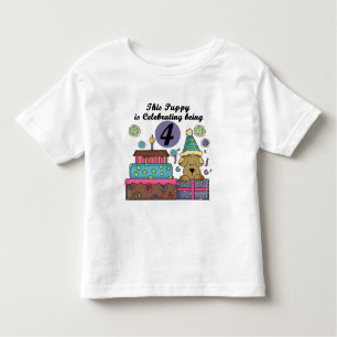 4e verjaardag Puppy T-shirts en geschenken