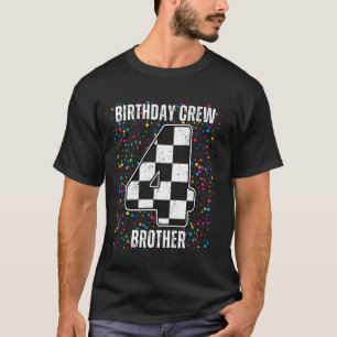 4e verjaardag raceauto racevlag broer raceauto t-shirt