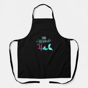 4e verjaardag Shirt Zeemeermeisje Schort
