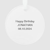 4e Verjaardag Superheld rood geel Tekst Elegant Ornament (achterkant)