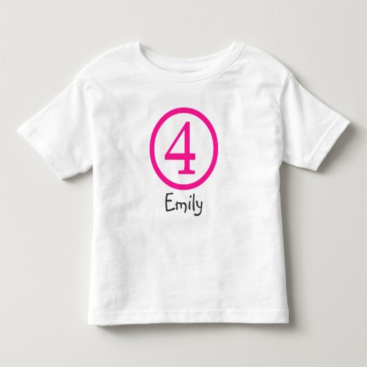 4e Verjaardag T-shirt Meisje (Voorkant)