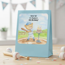4e verjaardag Tee Ball Teddybeer honkbal