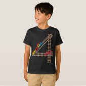 4e Verjaardag Trein Spoorweg Thema 4 jaar oude Kin T-shirt (Voorkant volledig)