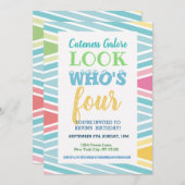 4e verjaardag uitnodiging Gezegden (Voorkant / Achterkant)