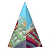 4e verjaardag van de brandweerwagen feesthoedjes (Achterkant)