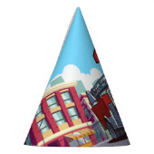 4e verjaardag van de brandweerwagen feesthoedjes (Links)