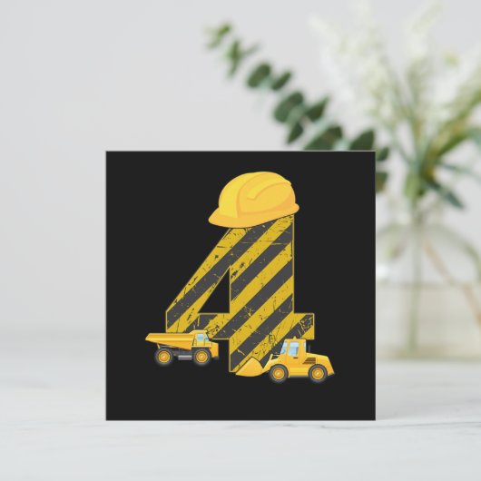 4e verjaardag van de gradiënt van de Bouwer van 4  Kaart (Staand voorkant)