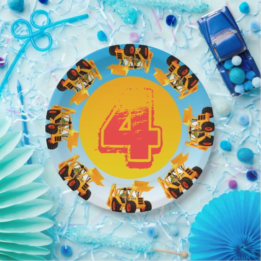 4e verjaardag van de Kinder oprichtingspartij Papieren Bordje (Feest)