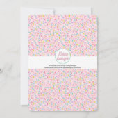 4e verjaardag van de uitnodiging van de meisjespar (Achterkant)