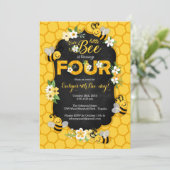 4e verjaardag van de uitnodiging van de partij Bee (Staand voorkant)