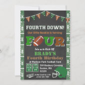 4e verjaardag van het Football van de geboorte Kaart (Voorkant)