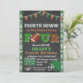 4e verjaardag van het Football van de geboorte Kaart (Staand voorkant)