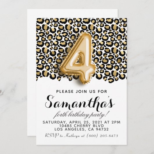 4e verjaardag van het proefkoninklijk proefkoninkr kaart (Voorkant / Achterkant)