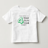 4e verjaardag | Vier jaar oude, gepersonaliseerde Kinder Shirts (Voorkant)