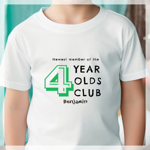 4e verjaardag   Vier jaar oude, gepersonaliseerde  Kinder Shirts