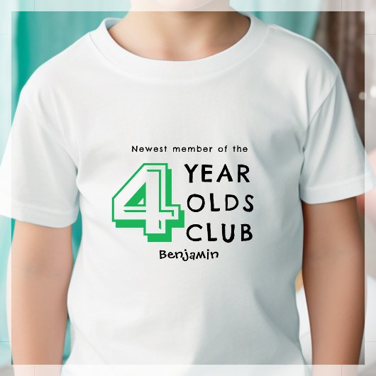 4e verjaardag | Vier jaar oude, gepersonaliseerde Kinder Shirts