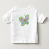 4e verjaardag vlinder kinder shirts (Achterkant)