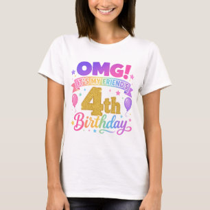4e verjaardag vriend OMG Het is de 4e verjaardag v T-shirt
