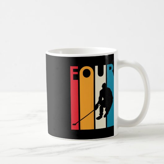 4e verjaardagscadeau Vier  hockey Verjaardag 4 jaa Koffiemok (Rechts)