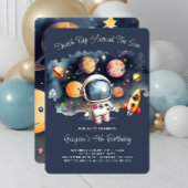 4e Verjaardagsfeest Outerspace Planets Kaart