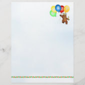 4e Verjaardagsfeest Royal Bear Scrapbook Papier 2 Flyer (Achterkant)