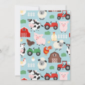 4e verjaardagsfeestje Boerderij Dieren Verjaardag Kaart (Achterkant)