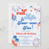 4e verjaardagsfeestje uitnodiging - 4 juli (Voorkant)