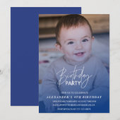 4e verjaardagsuitnodiging Verjaardagsfeest Fotojon Kaart (Voorkant / Achterkant)