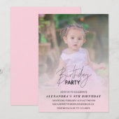 4e verjaardagsuitnodiging Verjaardagsfeestje Foto  Kaart (Voorkant / Achterkant)